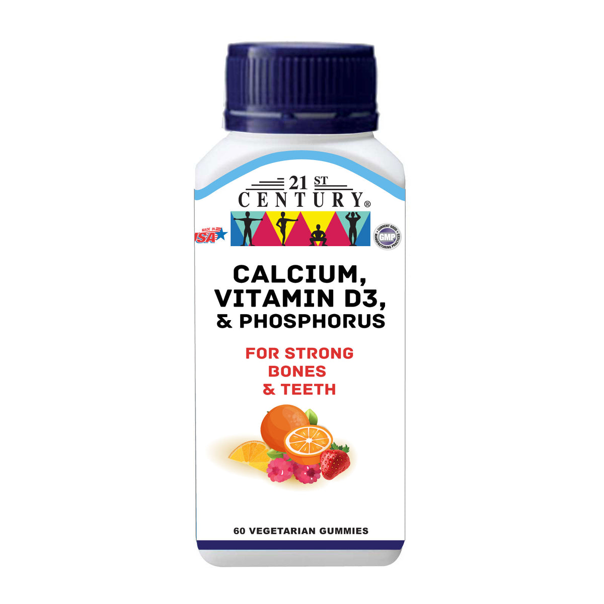 *NEW* 21st Century Calcium + Vitamin D3 + Phosphorous (60 Vegetarian G