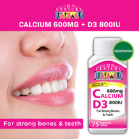 Calcium 600mg + D3 800IU 75’s