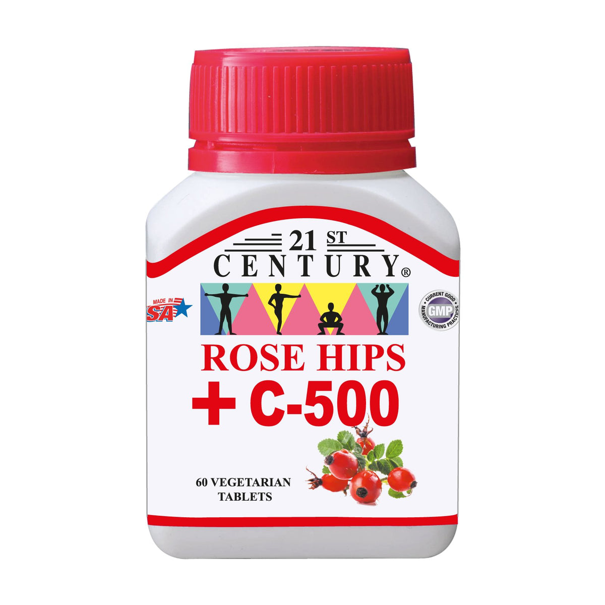 VITAMIN C 500mg WITH ROSE HIPS 6本 個人むけ
