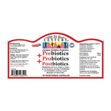Prebiotics + Probiotics + Postbiotics (3-in-1 formula for Gut Health, Bloat Support and Immune Support) 30 vegetarian capsules