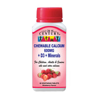 Chewable Calcium 600mg + D3 + Minerals 60's