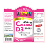 Calcium 600mg + D3 800IU 75’s