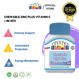 21 St Century Chewable Zinc Plus Vitamins C + B6 60's Cherry Flavoured Lozenges