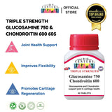 Triple Strength Glucosamine Chondroitin 750mg 600mg 60's