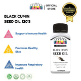 Black Cumin Seed Oil 120 softgels (Ultra Refined Cold Pressed Oil)