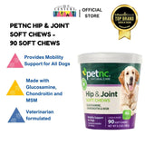 Pet - PetNC Hip & Joint Soft Chews - 90 Soft Chews (Veterinarian Formulated)