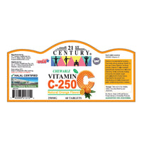 Chewable Vitamin C 250mg Orange 100's