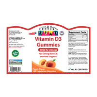 * NEW *  21st Century Vitamin D3 1000iu(25mcg) 100 Gummies