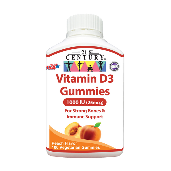 * NEW *  21st Century Vitamin D3 1000iu(25mcg) 100 Gummies