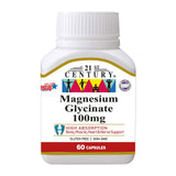 *NEW* 21st Century Magnesium Glycinate 100mg with Magnesium Glycinate 60 Capsules