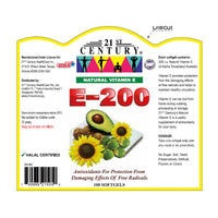 Vitamin E-200 (Natural) 100's