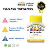 *NEW* 21st Century Folic Acid 400mcg (100 Easy Swallow Tablets)