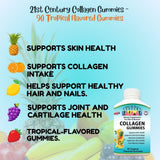 21st Century Collagen 90 Fruit Pectin Gummies (NEW Tropical Flavor)