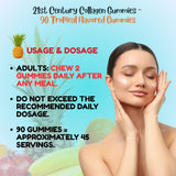 21st Century Collagen 90 Fruit Pectin Gummies (NEW Tropical Flavor)