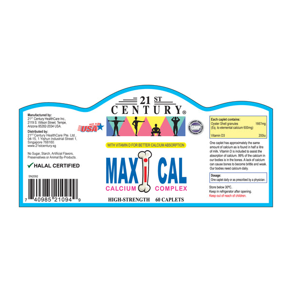 Maxical Maxi Cal 60's (Calcium + Vitamin D)