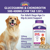 Pet - Glucosamine & Chondroitin 500/400mg Chw Tab 120's (Veterinarian Formulated)