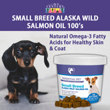 Pet - Small Breed Dog Alaska Wild Salmon Oil with Natural Omega-3 Fatty Acids - 100 Soft Chews (Veterinarian Formulated)
